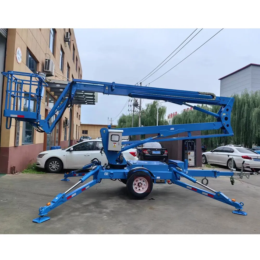 Work Platform Track 12m 14m 16m 18m Trailer Mounted Articulating Telescopic Boom Lift