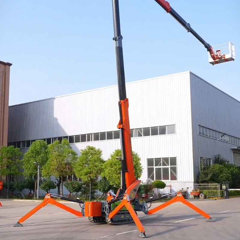 15m 18m 20m 26m High Level Maintenance Work Electric Articulated Hydraulic Telescopic Work Platform Cherry Picker Small Crawler Crane Boom Aerial Spider Lift
