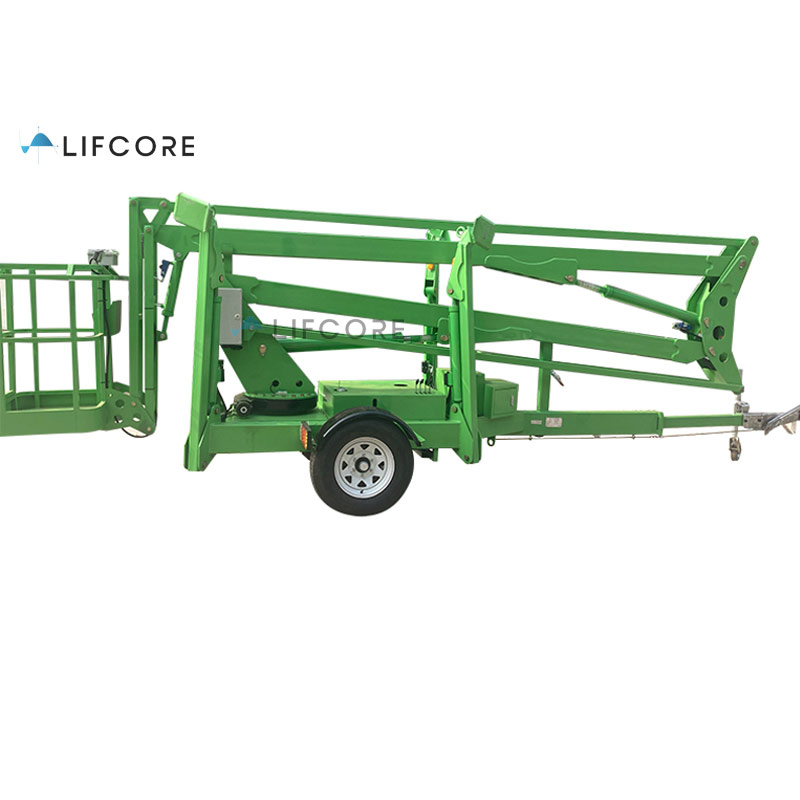 18m Hydraulic Towable Trailer Mounted Telescopic Articulating Electric Boom Man Lift