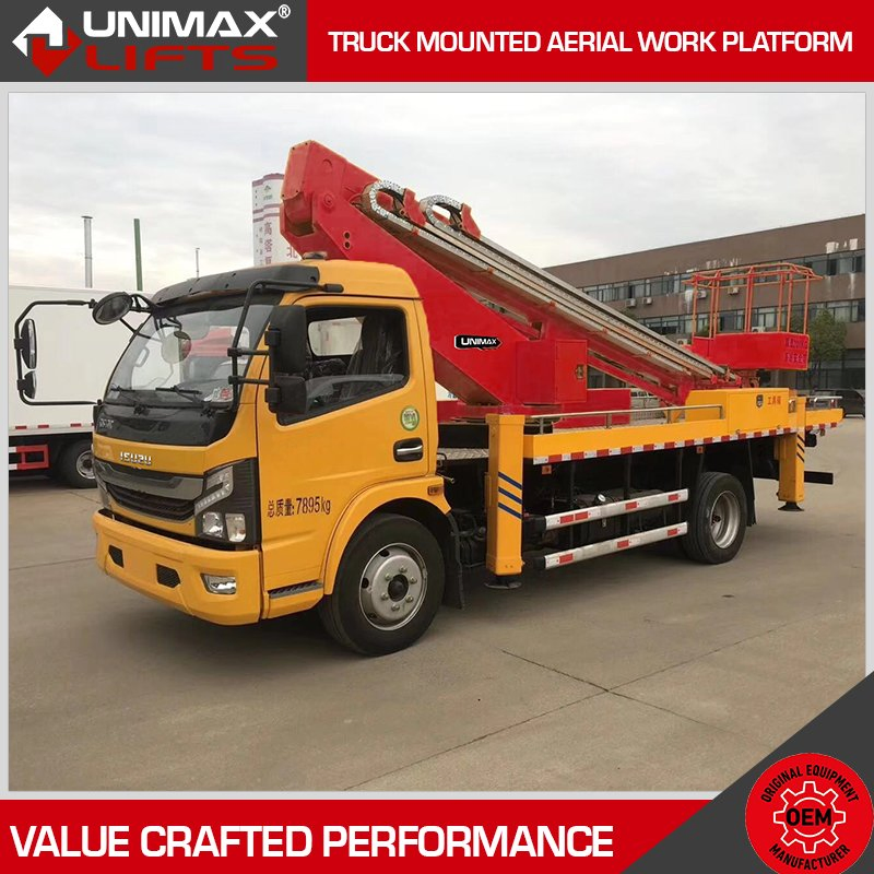 Compact Sinoboom Liugong Zoomlion Jlg 30m 35m 40m 45m 60m Truck Mounted Aerial Work Platform Boom Lift Hydraulic Lift Truck Bucket Lift Truck Aerial Platform