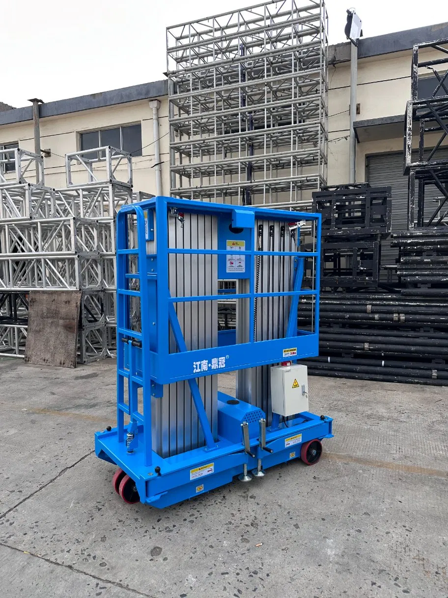 10m Hand Push Dual Mast Vertical Lift