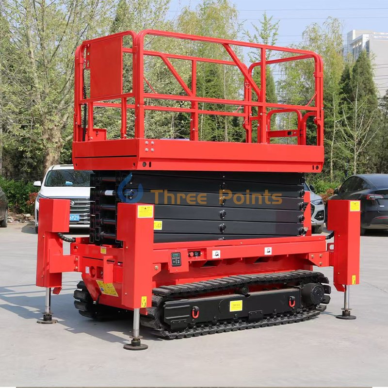 Chinese Factory Hot 8m to 16m Electric Rough Terrain Crawler Tracked Mobile Self-Propelled Aerial Lifting Platform Scissor Lift