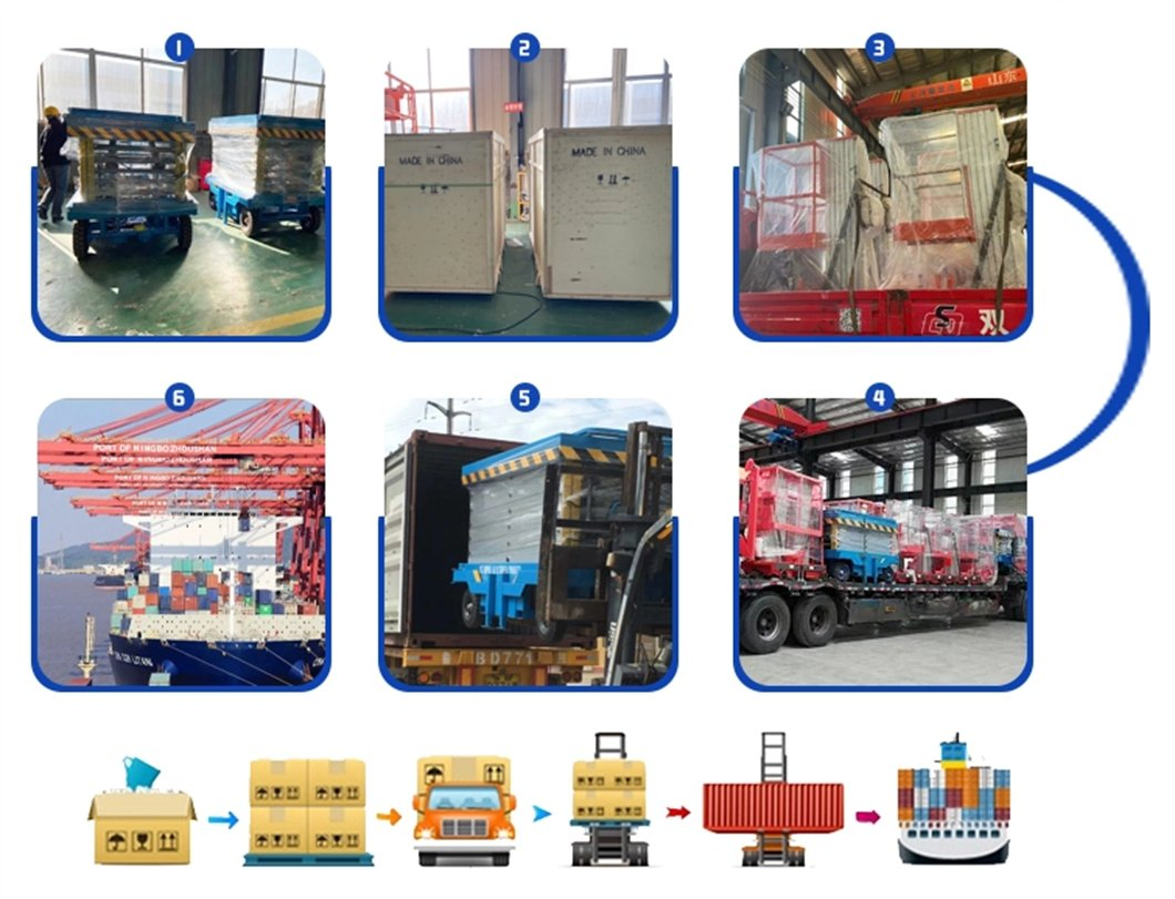 10m Vertical Aluminum Alloy Double Mast Lift for Outdoor Aerial Work