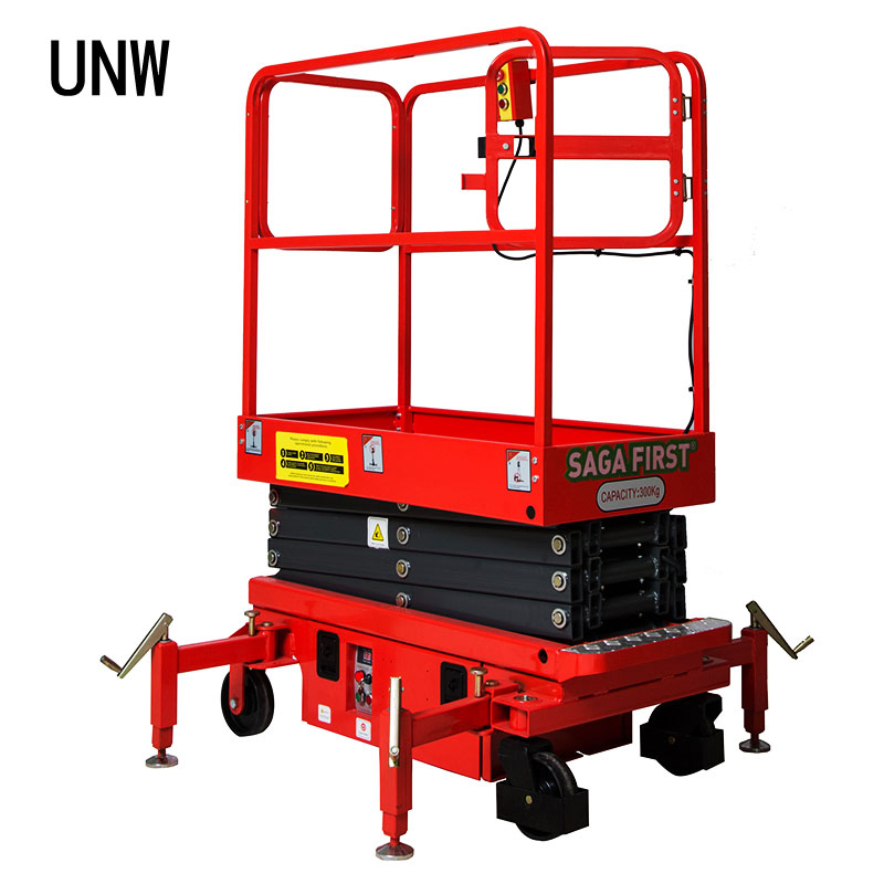 Mini Semi Automatic Self Propelled Push Around Mobile Scissor Lift