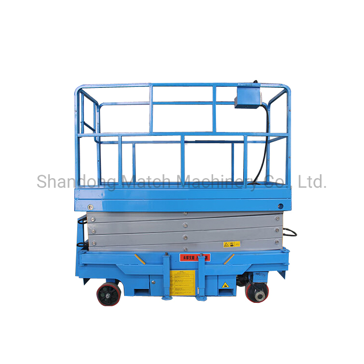 Outdoor Manual Scissor Lift Mobile Electric Aerial Lift Work Platform
