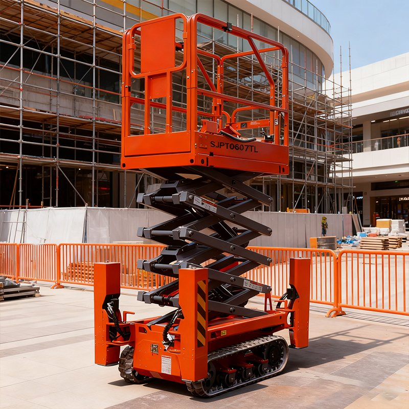 6m 8m 10m 12m 14m 16m Self-Propelled Electric Elevated Work Platfrom Battery Powered Hydraulic Outdoor Mobile Tracked Crawler Scissor Lift Price with Outrigger