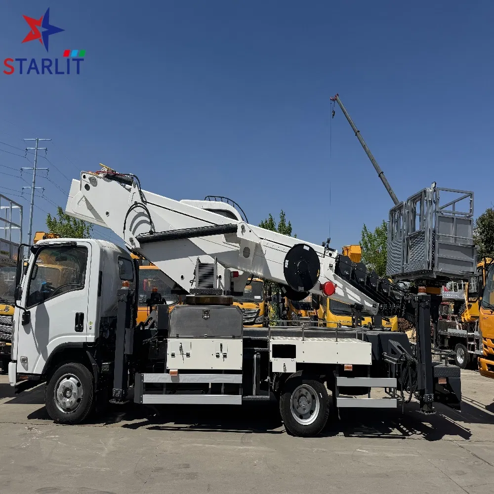 360° Continuous Rotation Platform Telescopic Boom Truck-Mounted Aerial Lift