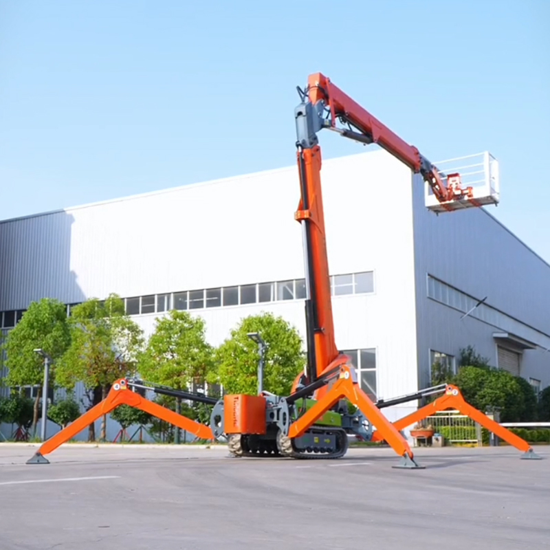 15m 18m 20m 26m High Level Maintenance Work Electric Articulated Hydraulic Telescopic Work Platform Cherry Picker Small Crawler Crane Boom Aerial Spider Lift