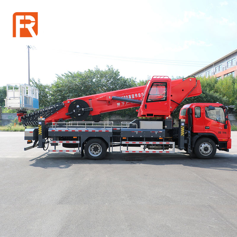 60m Mounted Aerial Telescopic Access Ladders Bucket Truck Man-Lift Work Boom Lift Aerial Platform Truck