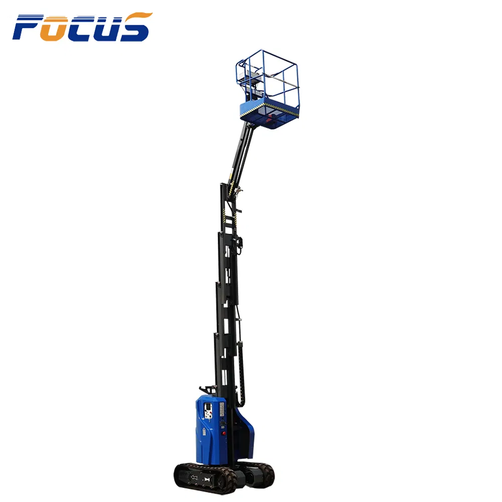 Hydraulic Self Propelled Single Personnel Lifts Vertical Mast Lift with Tubing Explosion-Proof System