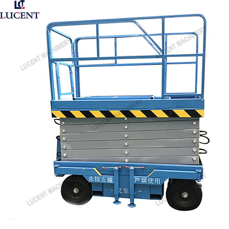 12m Aluminum Alloy Double Mast Electric Man Lift Portable Vertical Hydraulic Ladder