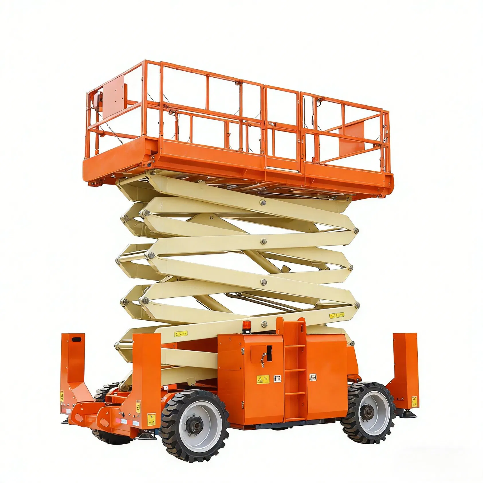 Rough Terrain Scissor Lift Aerial Work Platform for Outdoor Construction and Building Maintenance Diesel Scissor Lift for Industrial Applications