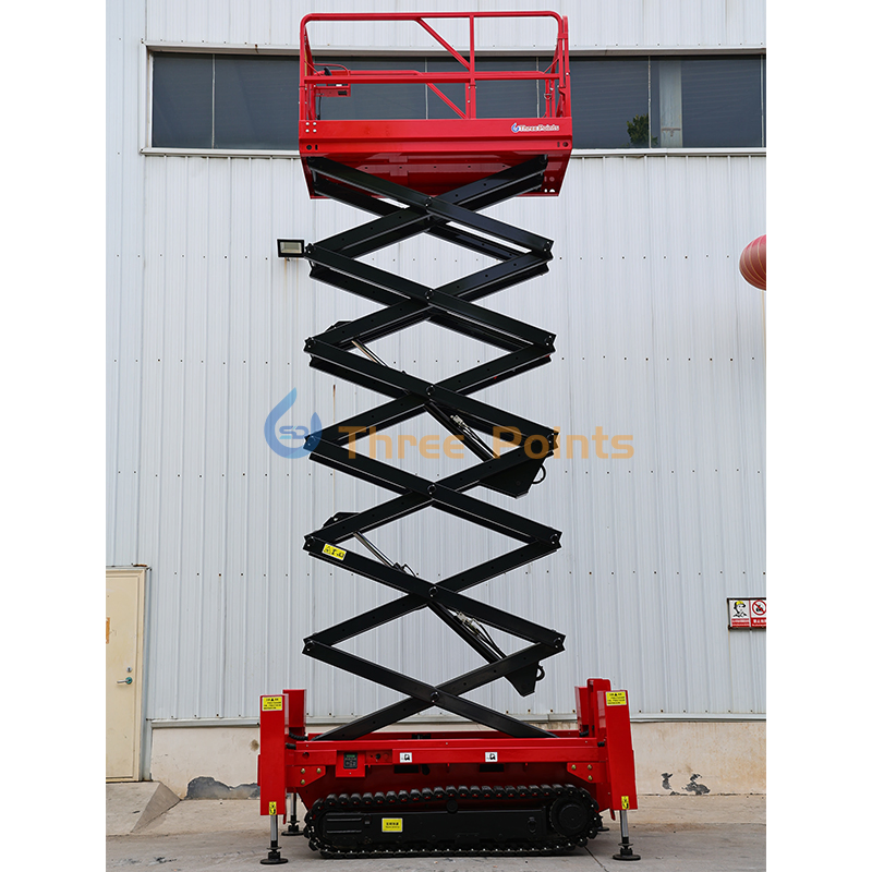 Chinese Factory Hot 8m to 16m Electric Rough Terrain Crawler Tracked Mobile Self-Propelled Aerial Lifting Platform Scissor Lift