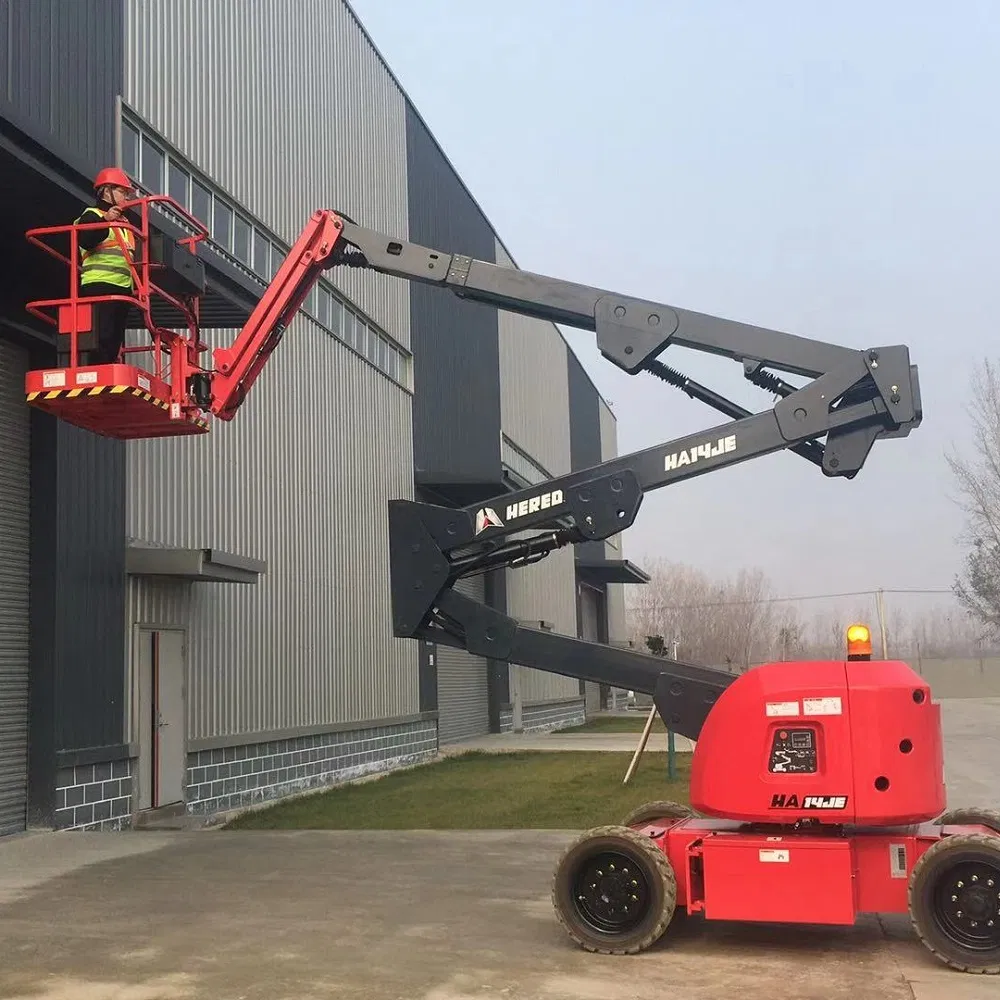Hered 16m Man Lift Mobile Electric Aerial Working Lift Platform Articulating Boom Lift