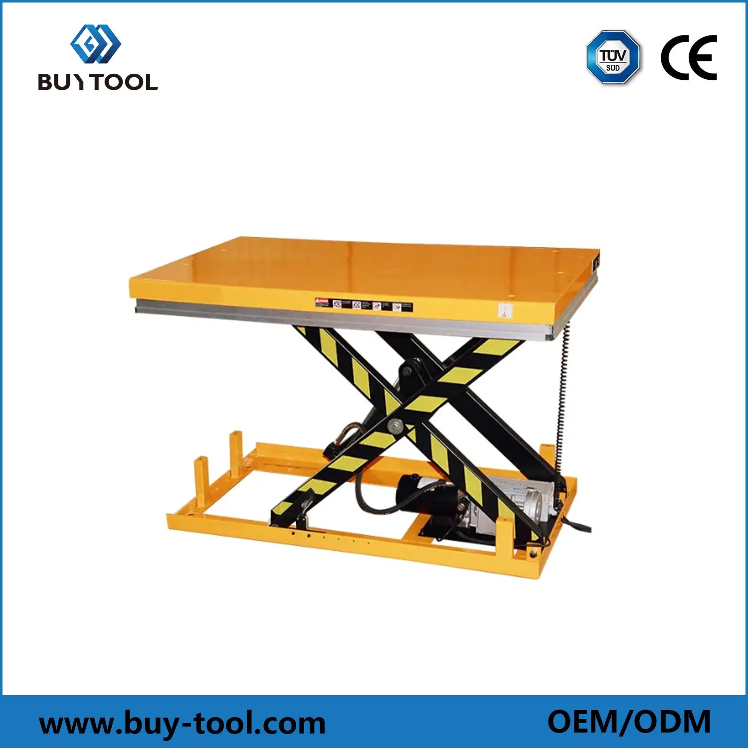 Heavy Duty Hydraulic Scissor Lift Table 1000kg 2000kg Cargo Handling