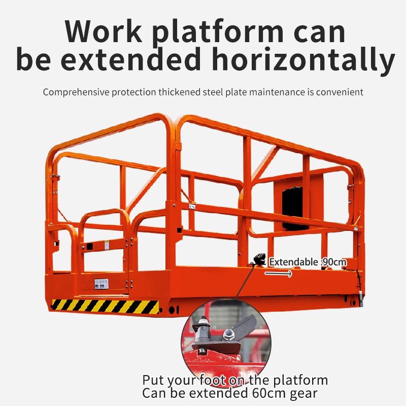 8m Electric Scissor Lifting Platform Wheeled Hand Indoor and Outdoor Special Transport Hydraulic Lift Aerial Work Vehicle