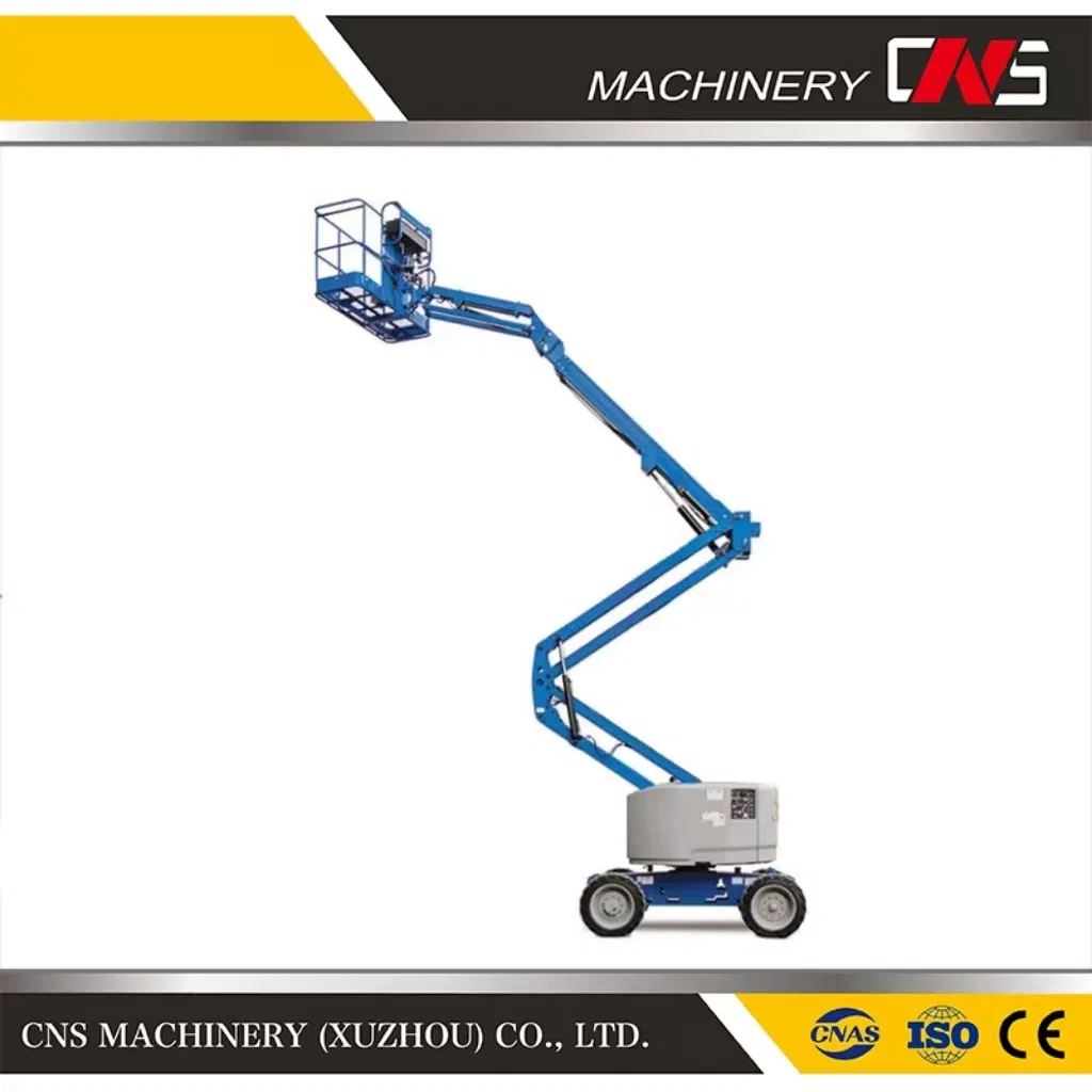 Self Propelled Aerial Work Platform Towable Articulated Boom Lift with Diesel Electric Battery Power for Sale