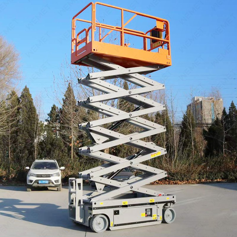 Push Around Electric Scissor Lift for One Person, 3m/4m, 240kgs