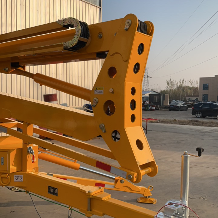 Dymg 12m Folding Articulatinf Trailer Lift Platform Diesel Articulated Boom Lifts Spider Telescopic Lift Aerial Work Platform