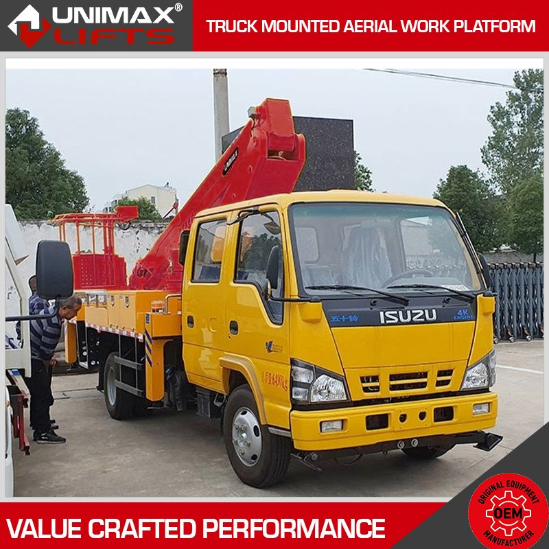 Compact Aichi Clw Sinoboom Liugong Versalift Terex Multitel 20m 35m 40m 45m 60m Aerial Work Platform Truck Mounted Lift Mobile Work Platform Mounted Boom Lift