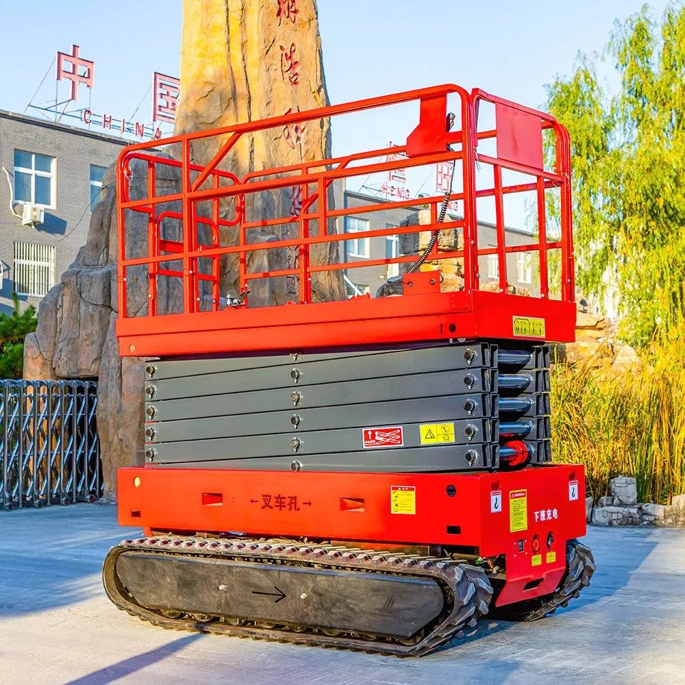 Customizable 14m Hydraulic Electric Scissor Lift Crawler Aerial Work Platform for Indoor Work