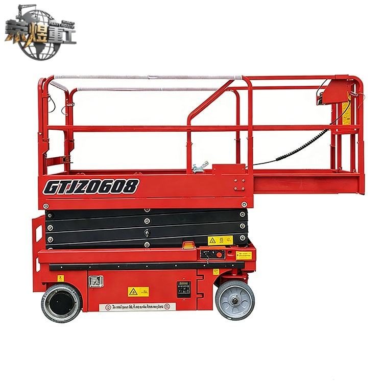 300kg Electric Scissors Lift 6m 8m 10m 12m Platform Battery Drive Self Propelled Elevated Work Platform for Mobile Work