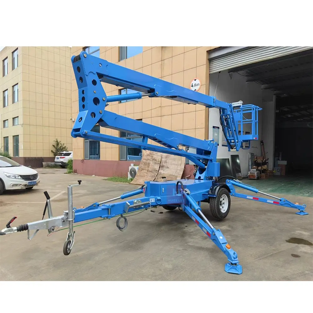Work Platform Track 12m 14m 16m 18m Trailer Mounted Articulating Telescopic Boom Lift