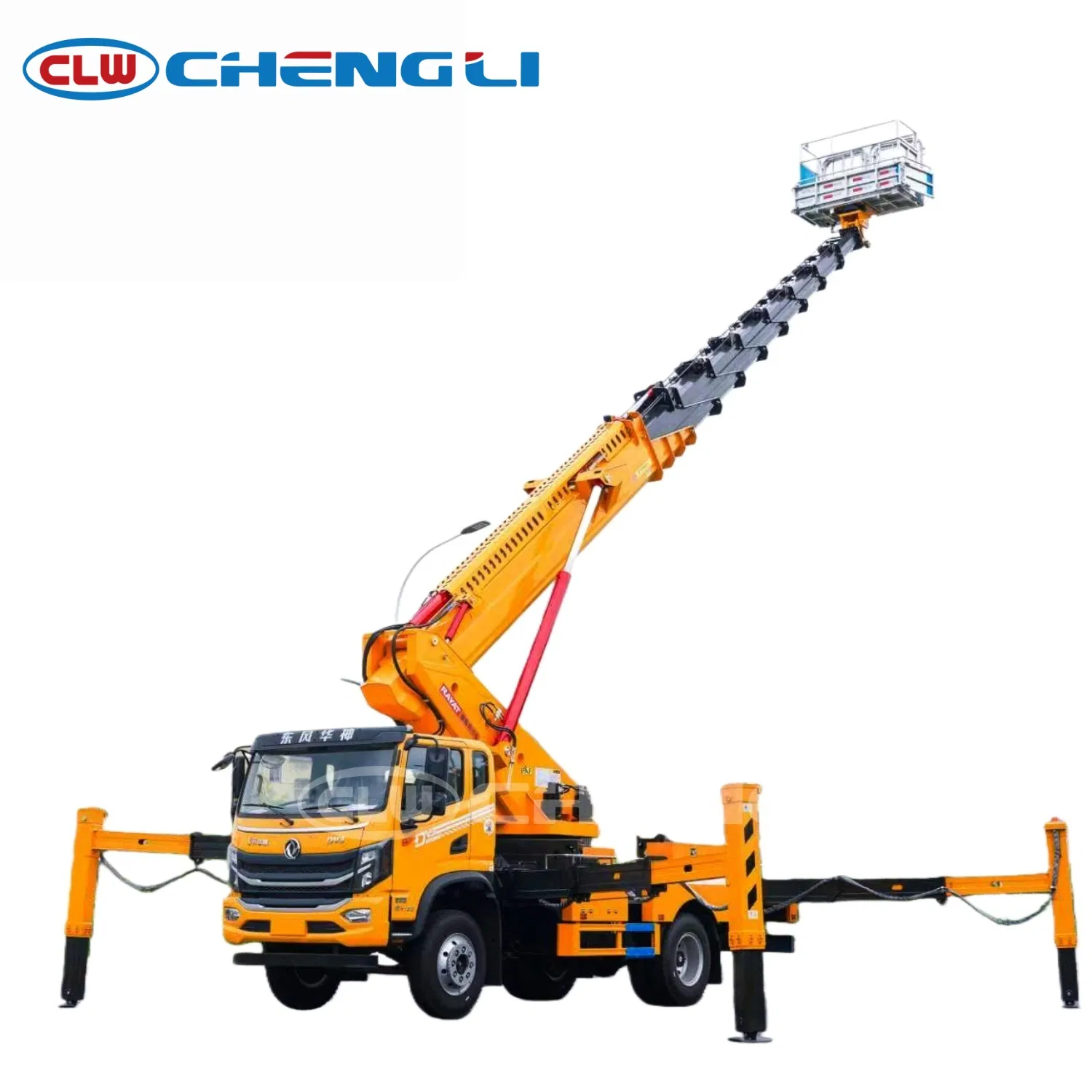 Truck-Mounted Aerial Work Platforms with Compact Stowed Dimensions for Urban Construction