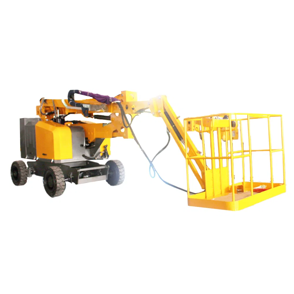 10-22m Boom Telescopic Lift 2-3 Person Aerial Work Truck Hydraulic Diesel Curved Arm Elevator Boom Lift
