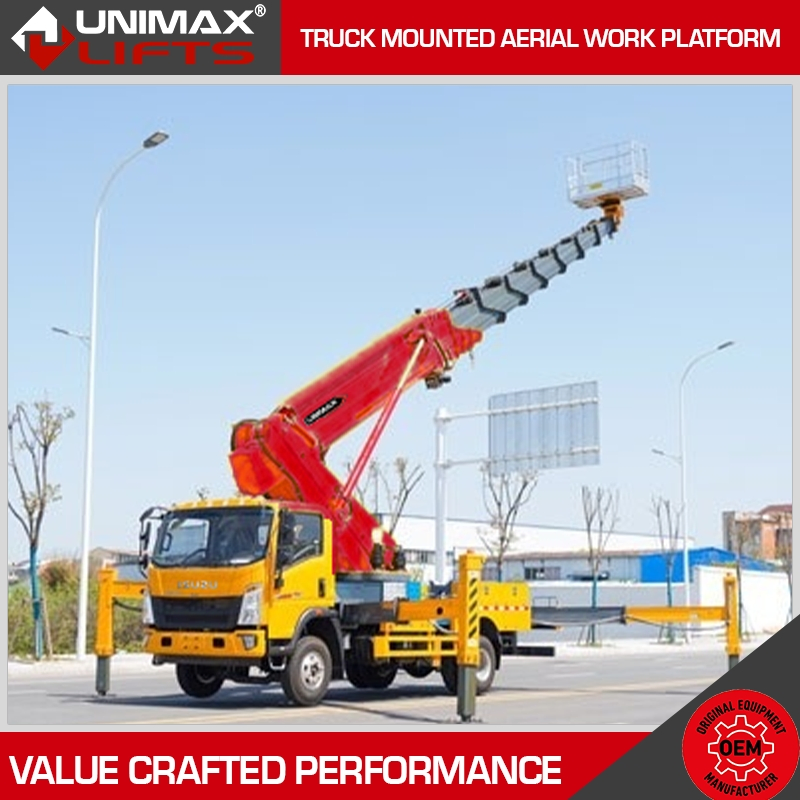 Advanced Haulotte Jlg Zoomlion Tadano 20m 30m 35m 40m 45m 60m Truck Mounted Aerial Lift Bucket Lift Truck Elevated Work Platform Mobile Elevating Work Platform
