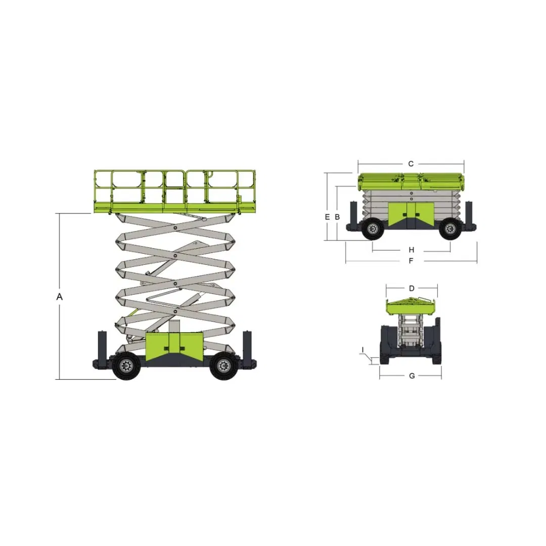 Zs1623rt 18m Zoomlion Diesel Rough Terrain Scissor Lifts Price for Sale