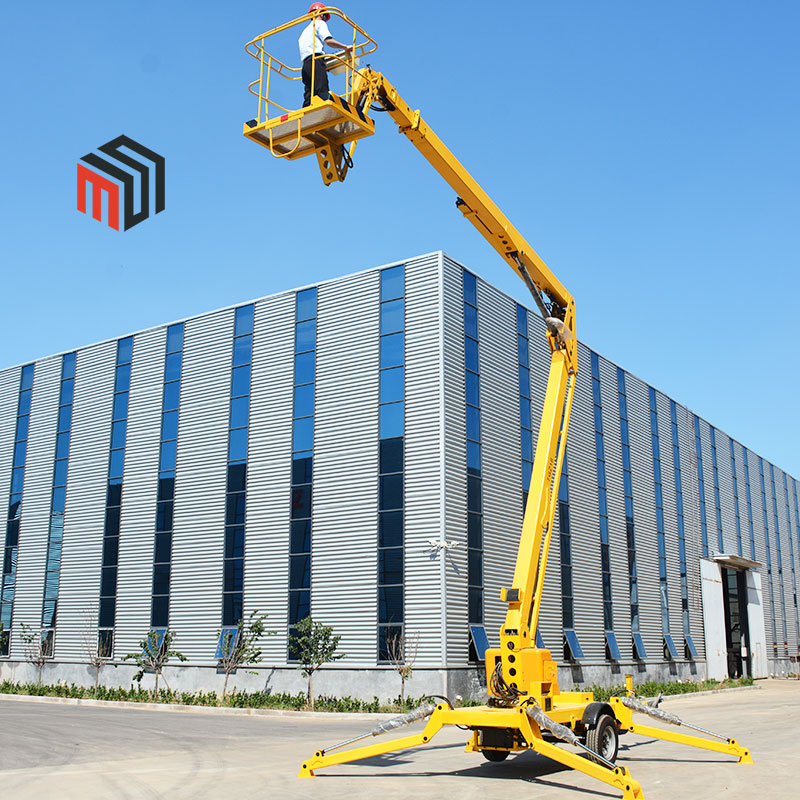 China 10m 14m 16m 18m Aerial Work Platform AC Battery Dual Power Trailer-Mounted Towable Boom Lifts