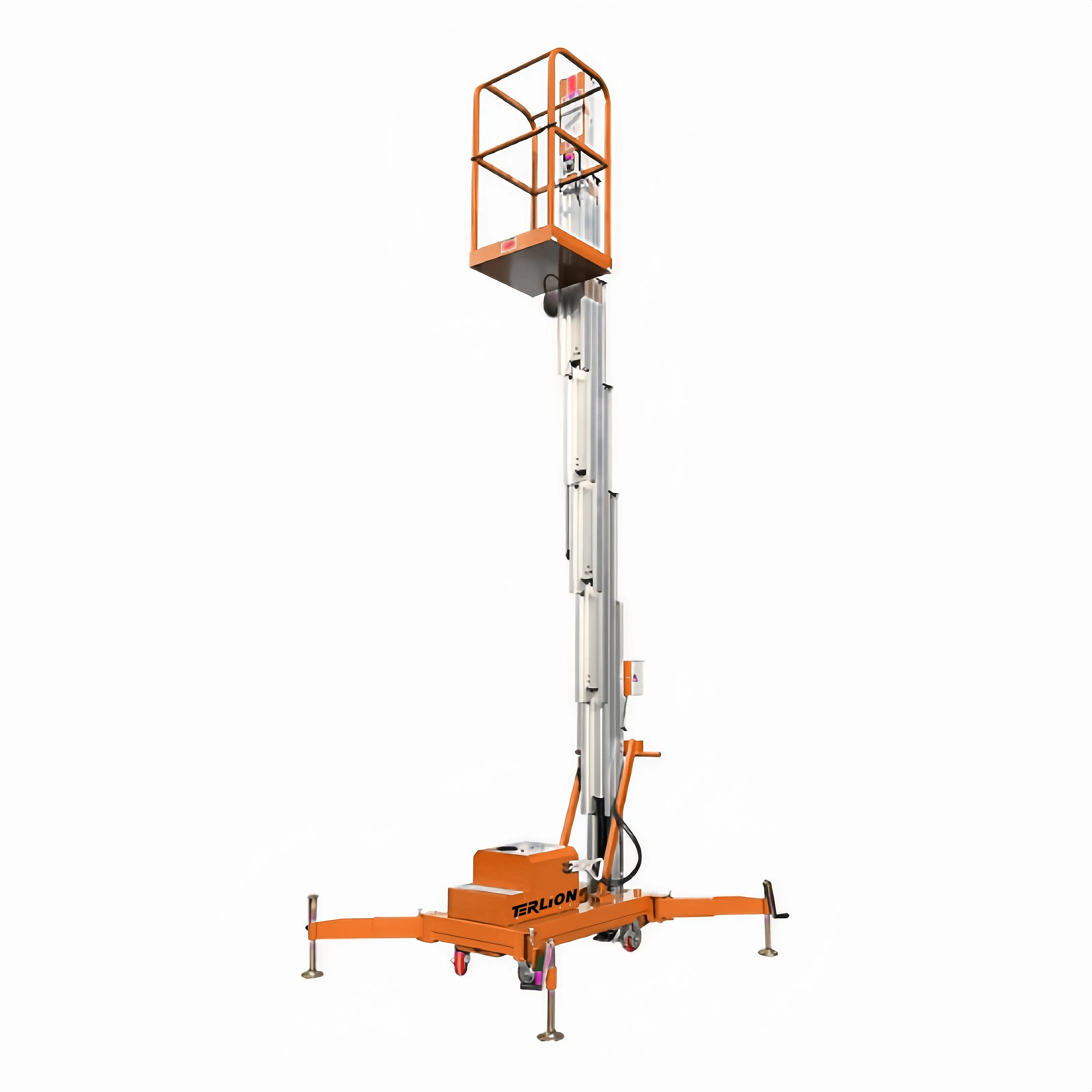 Single-Mast Vertical Lift Max. Warehouse Storage Areas Access Goods on High Shelves.