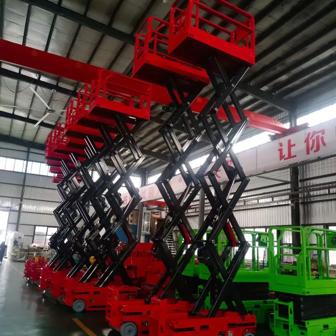 Heavy-Duty Electric Self-Propelled Scissor Lift with 320kg Load Capacity &amp; Oscillating Axle for Outdoor Rough Terrain