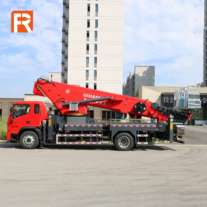 60m Mounted Aerial Telescopic Access Ladders Bucket Truck Man-Lift Work Boom Lift Aerial Platform Truck