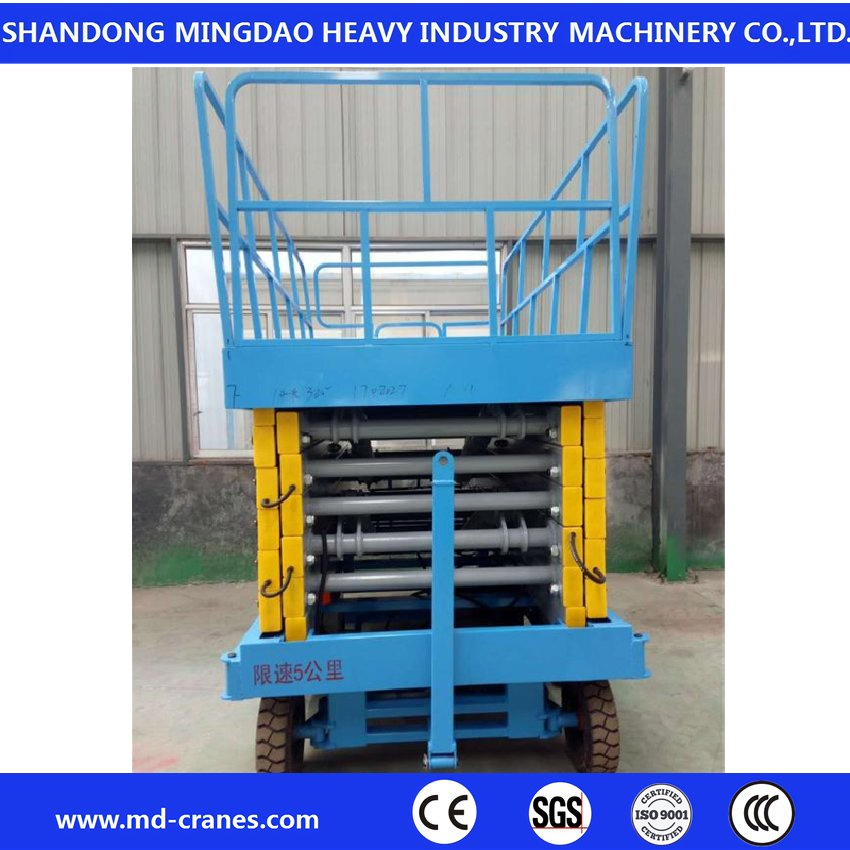 The Self-Propelled Hydraulic Mobile Scissor Lift with Factory Striaghtly Price
