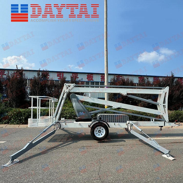 Electric Diesel Cherry Picker Aerial Work Platform 12/14 M Towable Boom Lift