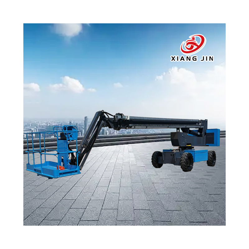 Fruit Picking Lift Trailer Mounted Lift D Cherry Picker Hydraulic Crane Telescopic Boom Lifter
