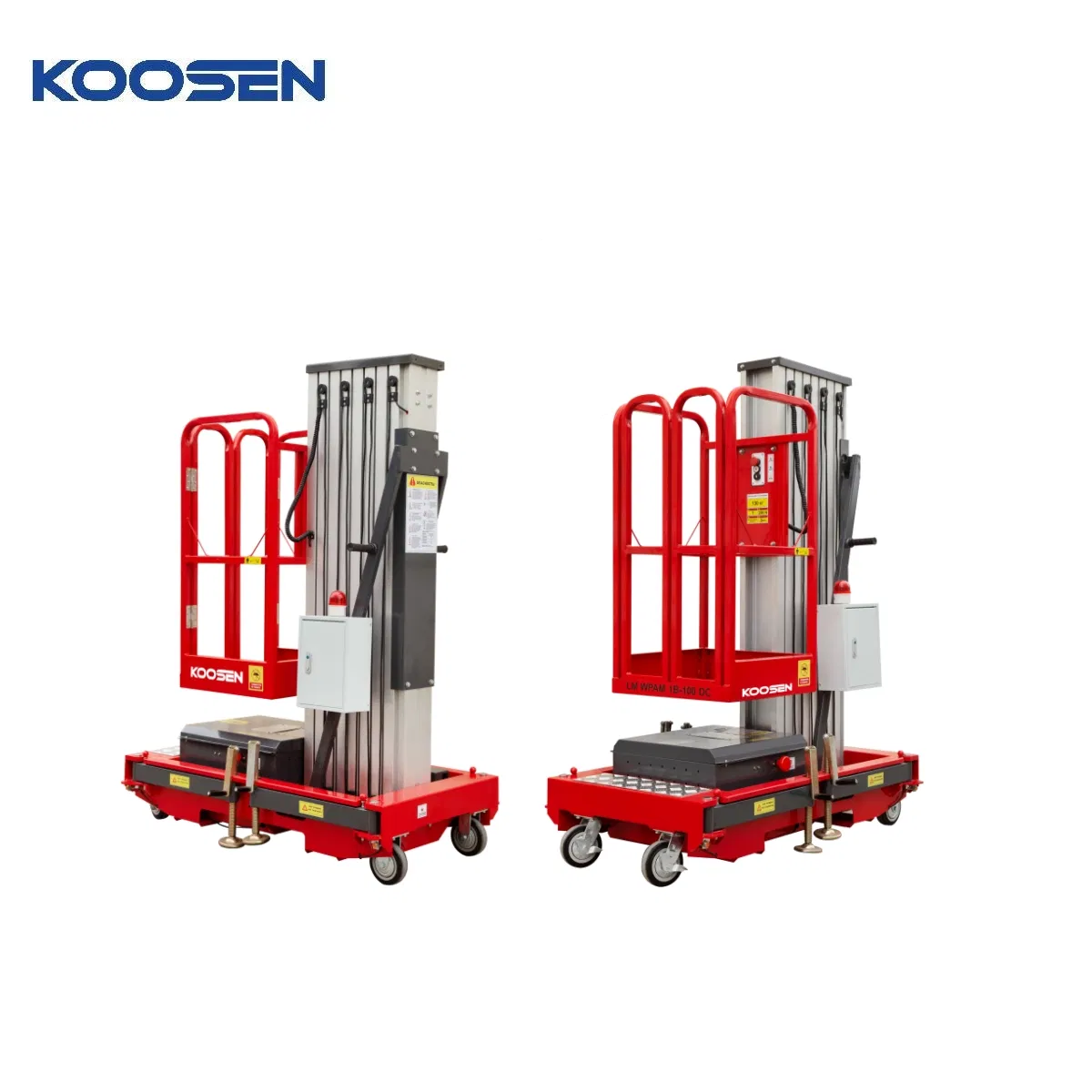 Single Masts Aluminum Alloy Aerial Lifting Platform Vertical Platform Lift