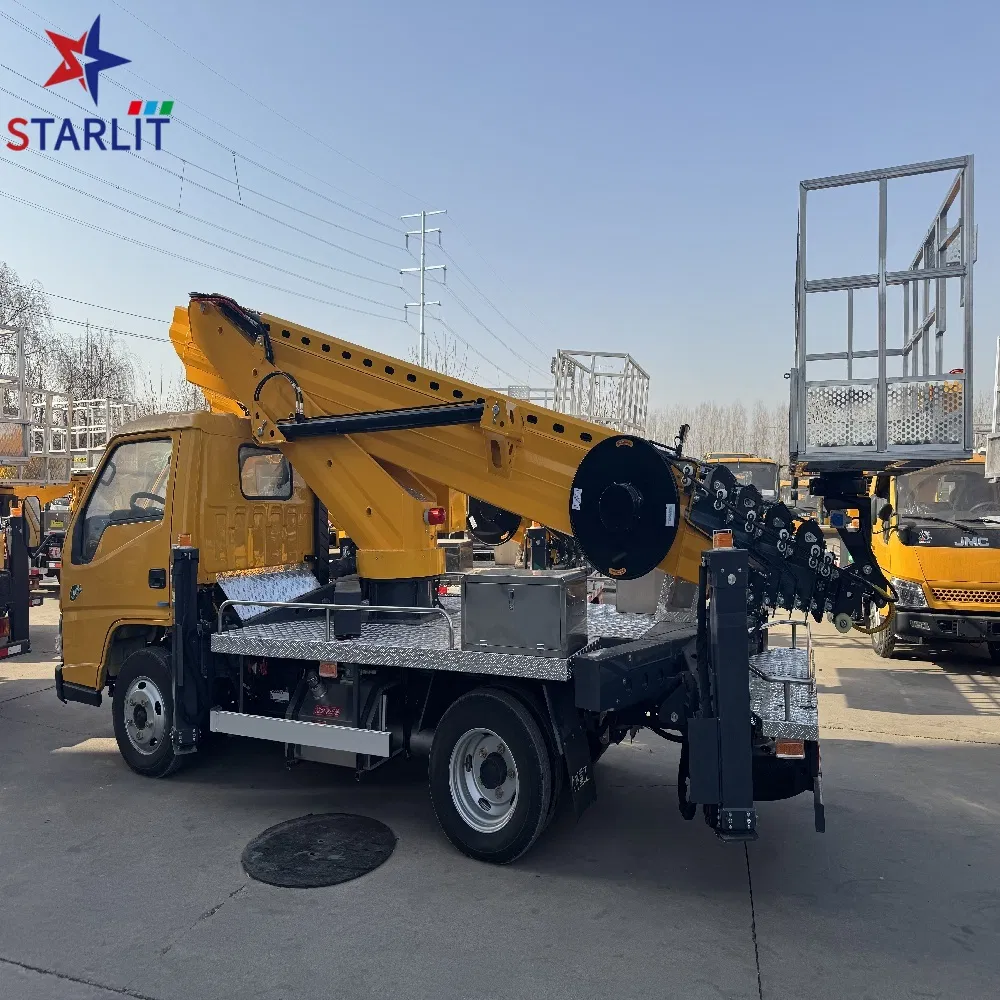 360° Continuous Rotation Platform Telescopic Boom Truck-Mounted Aerial Lift