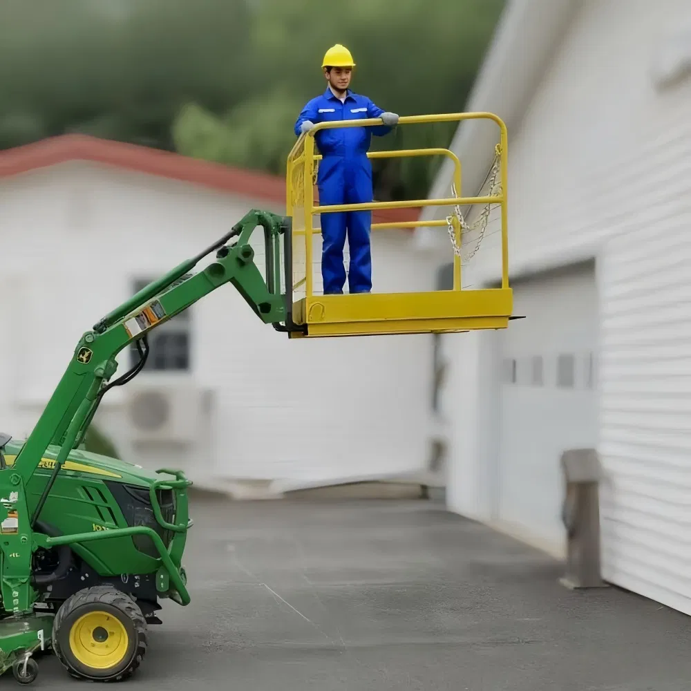 Forklift Attachment Platform Maintenance Safety Working Platform Mobile Outdoor Indoor Aerial Work Platform Lift Lifting Steel Stage Platform for Sale