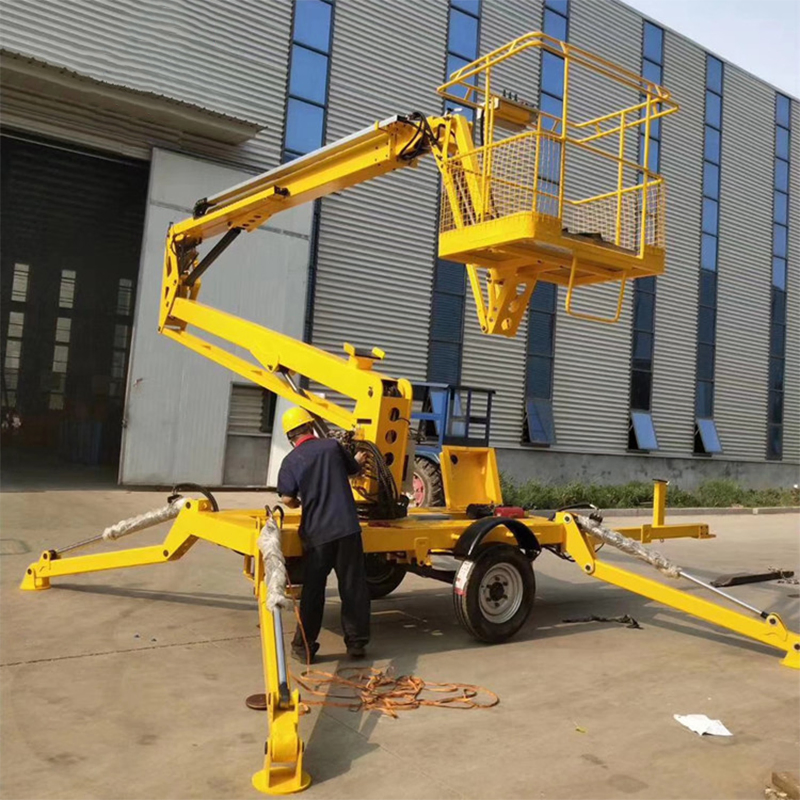 Aerial Work Platform Trailer Mounted Articulating Telescopic Towable Boom Lift