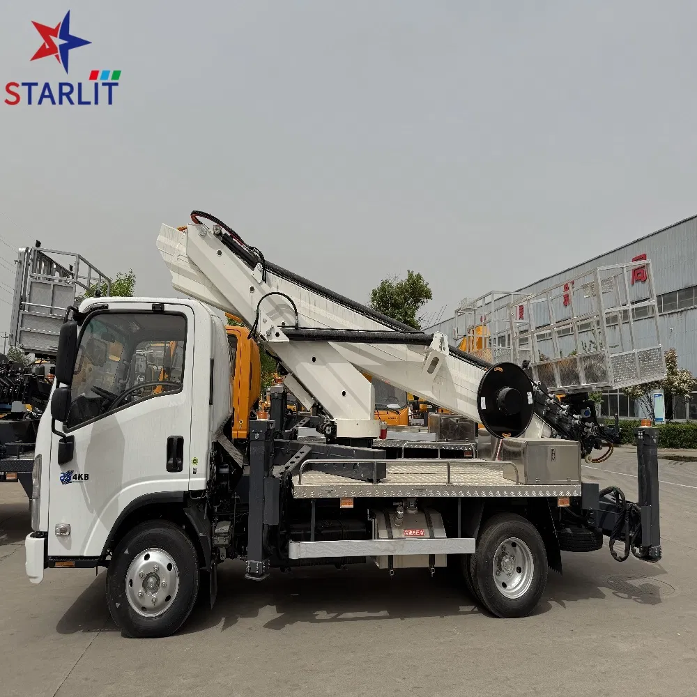 360° Continuous Rotation Platform Telescopic Boom Truck-Mounted Aerial Lift