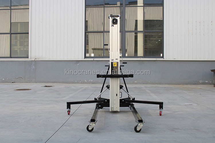 CE Approved Aluminium Lift Platform 12m Electric Single Man Push Around Vertical Mast Lift for Sale