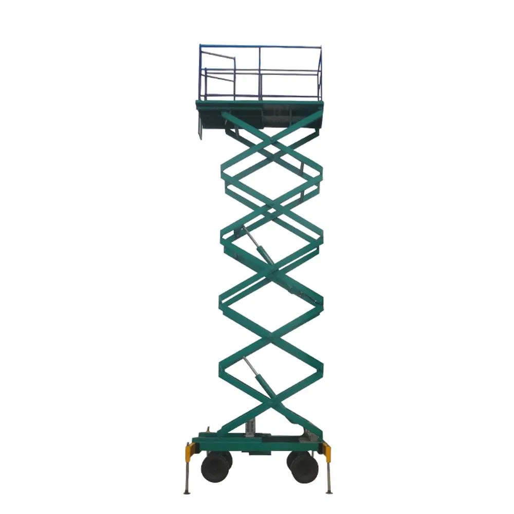 0.2ton-0.5ton 1.8m-18m Cargo Lifting Equipment Lift/ Push by Handscissor Lift