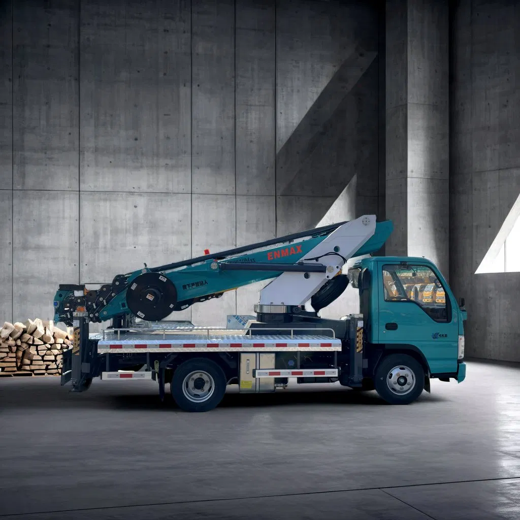 New 28m-30m Compact Folding Arm Aerial Lift Remote Control High-Altitude Aerial Work Platform for Construction Sites