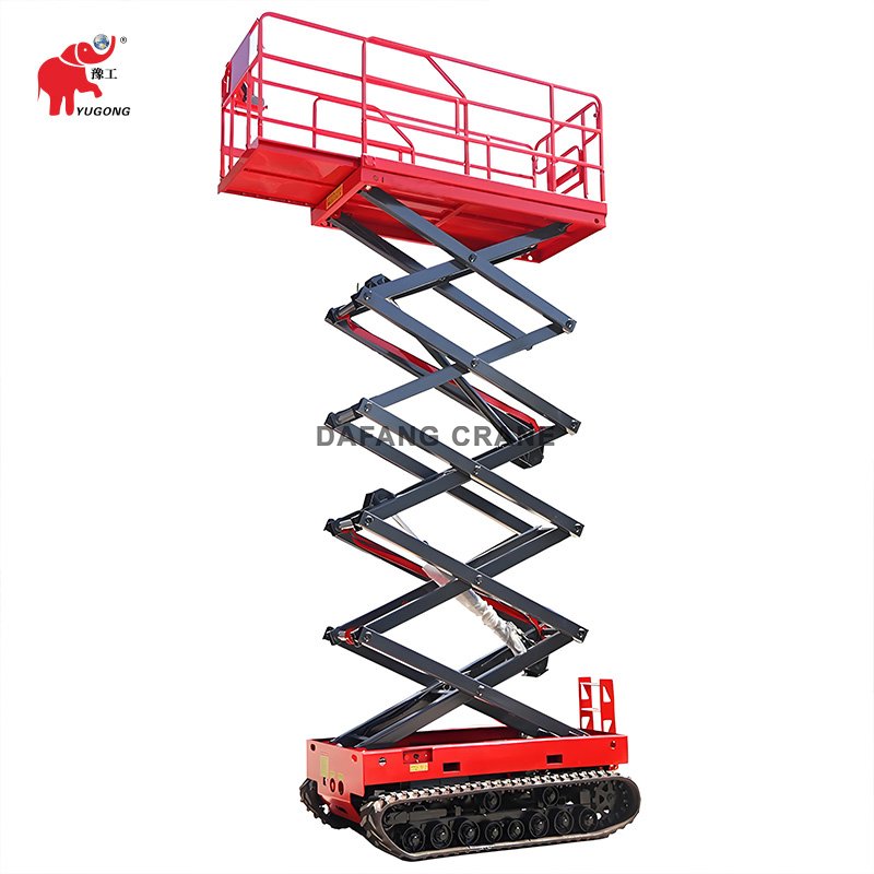Aerial Working Platform Scissor Lifting Platform Crawler Tracked Terrain Rough Scissor Lift 6m 8m 12m 14m 16m