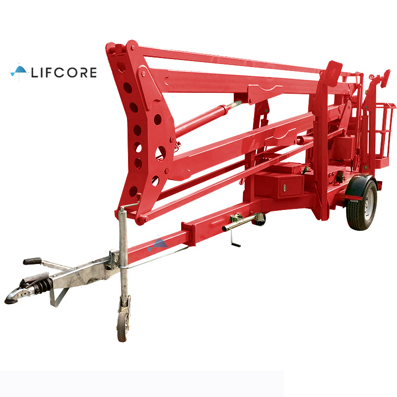 18m Hydraulic Towable Trailer Mounted Telescopic Articulating Electric Boom Man Lift