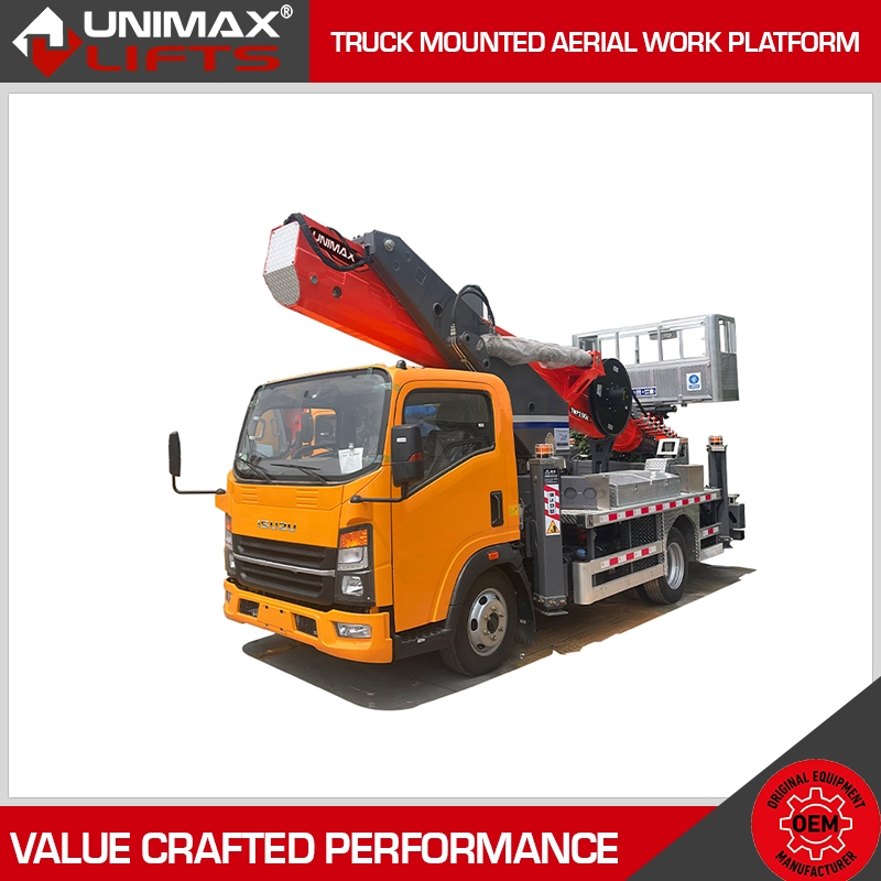 Compact Aichi Clw Sinoboom Liugong Versalift Terex Multitel 20m 35m 40m 45m 60m Aerial Work Platform Truck Mounted Lift Mobile Work Platform Mounted Boom Lift
