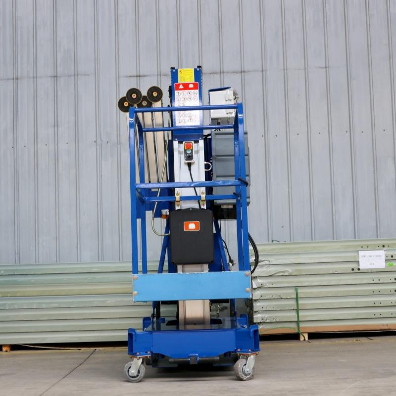 Hot New Products 4m 6m 8m 10m 12m 14m Single One Vertical Mast Lift Aluminum Alloy Electric Man Lift